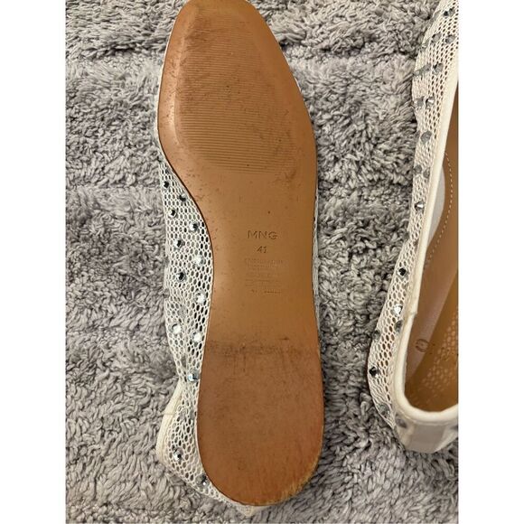 EUC MESH RHINESTONE BALLET FLATS $90 Sz 41/ US 10.5 - Picture 6 of 7